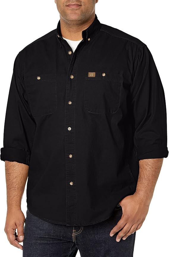 Wrangler Men's Logger Twill Long Sleeve Work Shirt Shirt (Pack of 1)