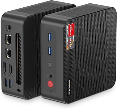 BOSGAME P3 Mini PC, AMD Ryzen 6900HX Mini Gaming Computer8Cores16Threads, up to 4.9GHz, 16GB DDR5 512GB M.2 SSD, Triple Display Mimi Desktop PC, Dual LAN Ports, WiFi 6EBT 5.2