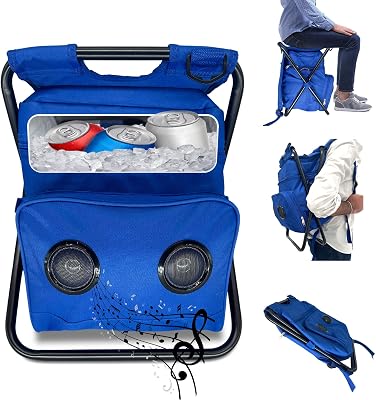 Gabba Goods Wireless Bluetooth Speaker Cooler Chair - Powerful Sound, Long Battery Life, Portable wBackpack Straps, 24 Can Capacity, Rated Up to 250 lbs - Enjoy Your Music and Drinks in Style!