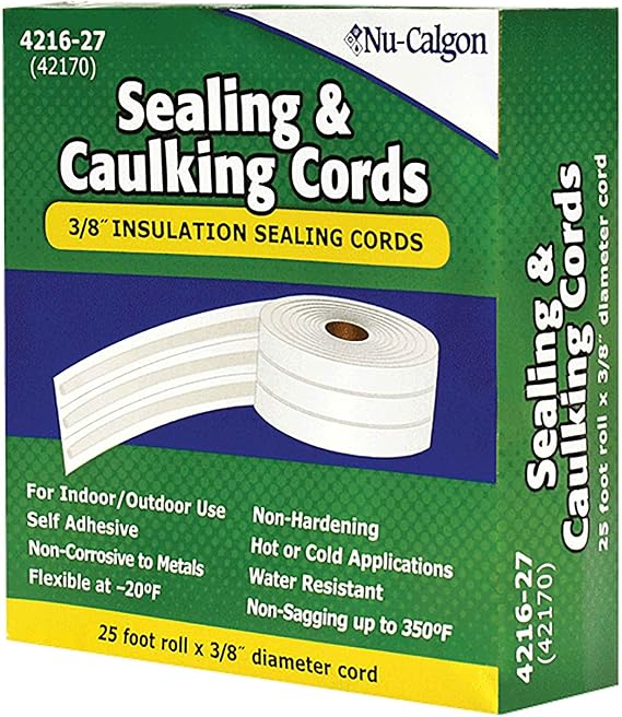 Nu-Calgon 4216-27 (25 Ft. x 3/8 In.) Sealing and Caulking Cords White