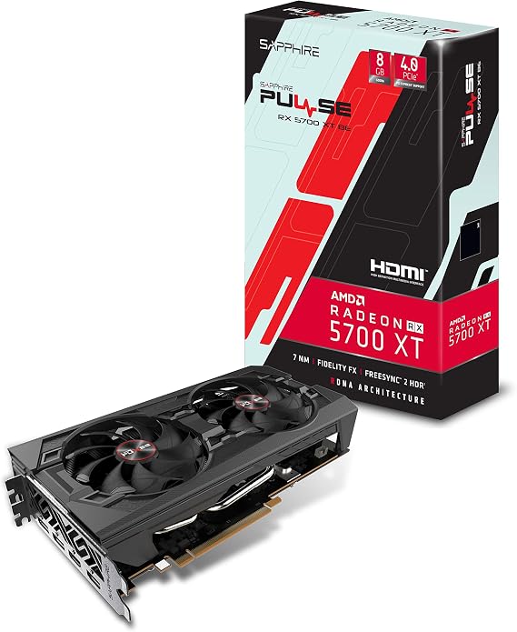 Sapphire Technology 11293-09-20G Radeon Pulse RX 5700 XT BE 8GB GDDR6 HDMI/Triple DP OC w/Backplate (UEFI) PCIe 4.0 Graphics Card