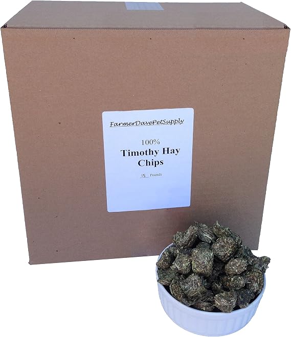 15 Pounds Premium Timothy Hay Chips for Pets