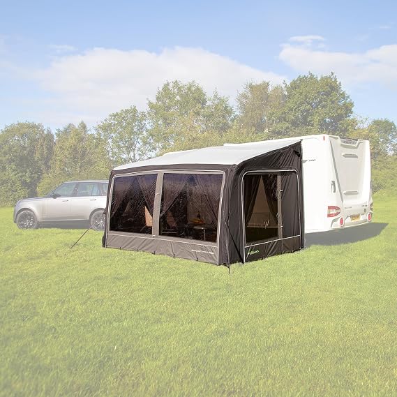 Outdoor Revolution Sport Pro Air 390 Premium Inflatable Caravan Awning, 600HD High Density Fabric, 6000mm Waterproof, Air Frame