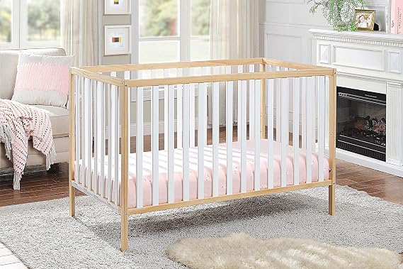 Baby Cache Deux Remi Island 3-in-1 Convertible Baby Crib (Do Re Me) Natural & White