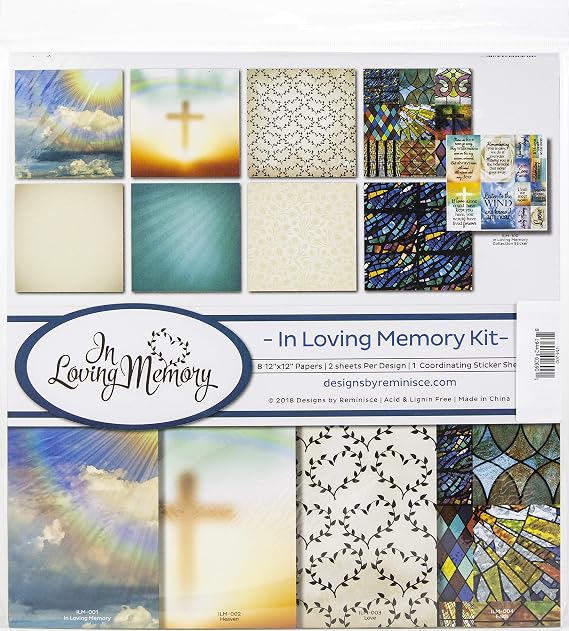 Reminisce (REMBC) In Loving Memory Scrapbook Collection Kit, Multicolor