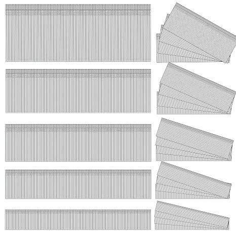 18 Gauge Brad Nails, 2,1-1/2,1-1/4, 1, 5/8 '',2000-Count Galvanized Brad Nails Assorted, 18GA Nail Gun Nails and Small Finishing Nails Assortment for Pneumatic, Electric Brad Nailer Gun(5size)