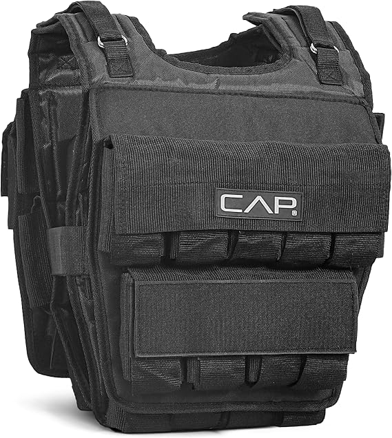 CAP Adjustable Weighted Vest 20150 lbs for Strength Training, Running & Workouts, Weight Vest for Men & Women, Fitness Training Vest