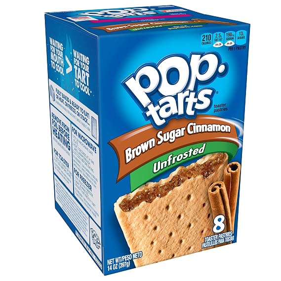 Kellogg's Pop-Tarts Brown Sugar Cinnamon Toaster Pastries 8 ct (Pack of 12)