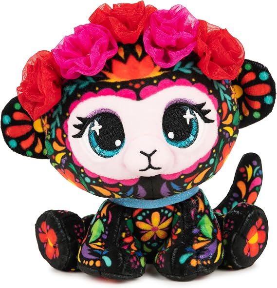 GUND P.Lushes Designer Fashion Pets Sofia Lopez Monkey Premium Stuffed Animal, Black/Multicolor, 6