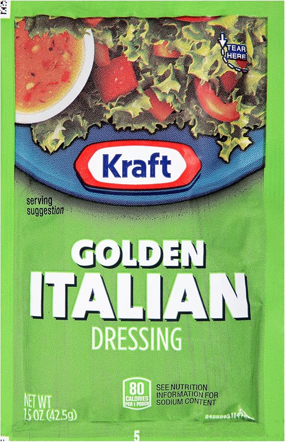 Kraft Single Serve Salad Dressing, 60 ct, Golden Italian, 1.5 oz Pkts