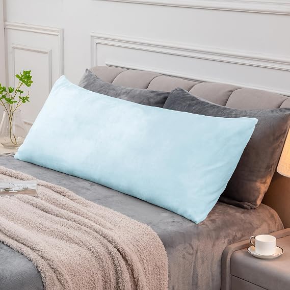 BEDELITE Body Pillow Cover with Zipper, Blue, 20x54 Inch, 1 Pack