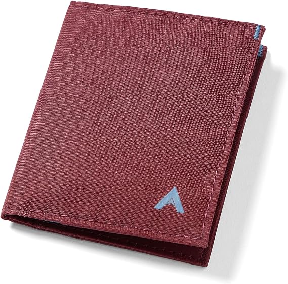 Allett Hybrid Card Wallet, RFID Blocking Slim Bifold (Nylon, Mulberry)