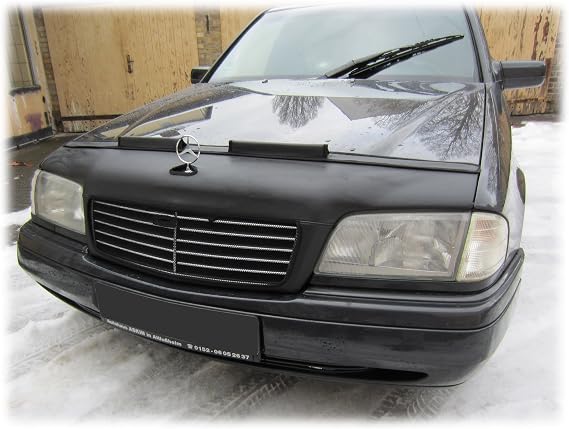 Hood Bra Front End Nose Mask Compatible with MB Mercedes C-Class W202 1996-2001 Bonnet Bra STONEGUARD Protector Tuning