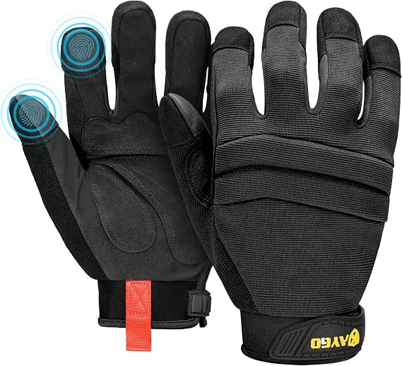 KAYGO Work Gloves Men, Mechanic Utility with Excellent Grip, KG125