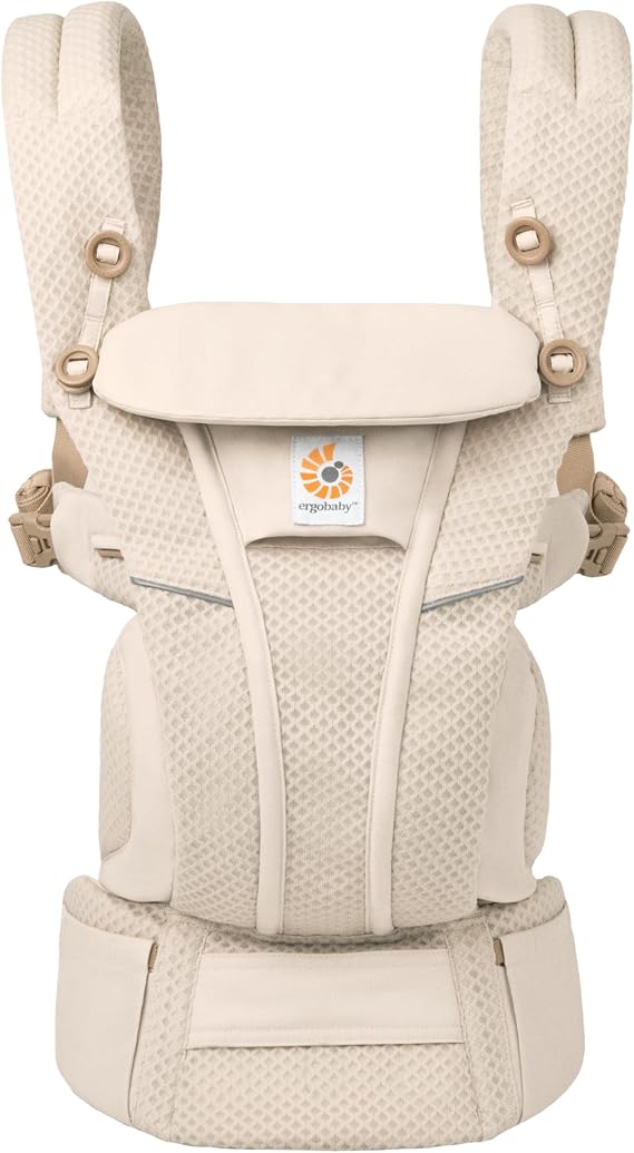 Ergobaby Omni Breeze Carrier for Newborns, from Birth to 20.4 kg, 4 Positions, SoftFlex Mesh, Ergonomic Baby Front-Inward and Back Carry Position, Natural Beige