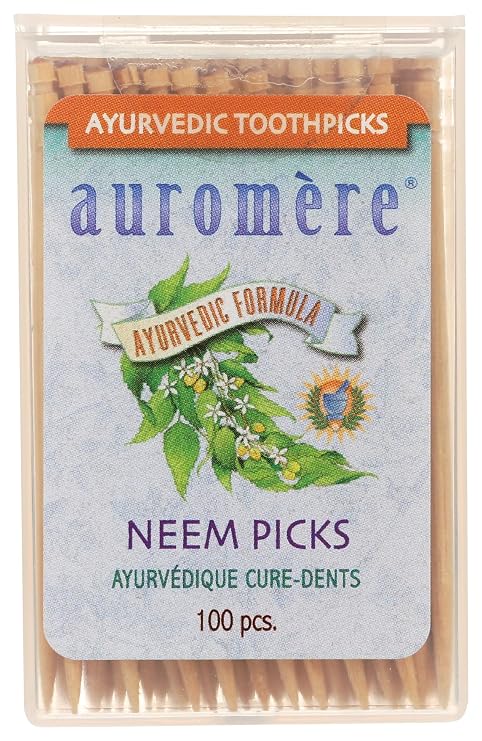 Auromere, Toothpicks Neem, 100 Count