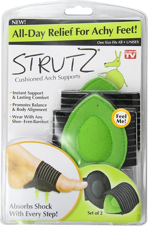 Strutz Cushioned Arch Supports, Green, 2 Count