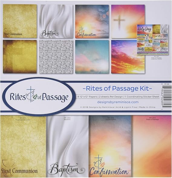 Reminisce Rites of Passage Scrapbook Collection Kit, Multi Color Palette, 12x12 inches