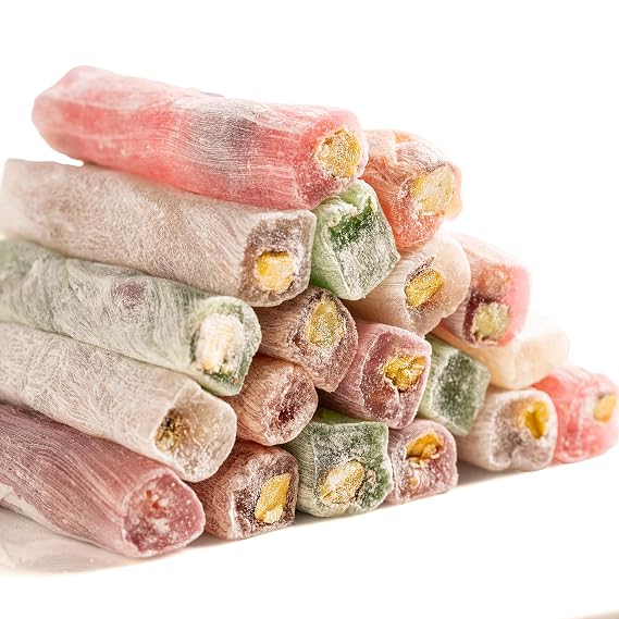 Eastanbul Turkish Delight, Turkish Delights Candy Assorted Flavor, 17.6oz
