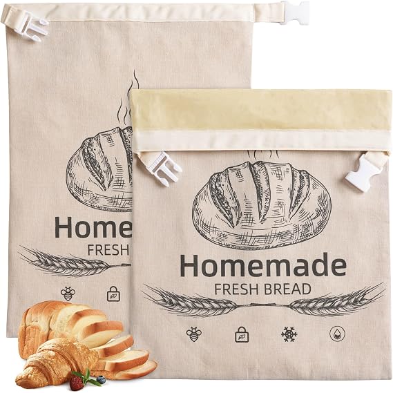 1 Pack Beeswax Bread Bags for Homemade Sourdough Reusable Beeswax Bread Bag