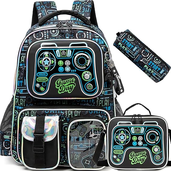 HTgroce Preschool Backpack Toddler Schoolbag Lunch backpack for Kids Boys