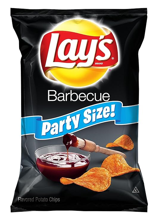Lay's Potato Chips, Party Size Barbecue, 15.25 Ounce