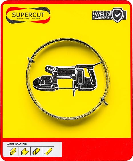 SUPERCUT 52-inch x 1/2-inch x .025 x 8-12 VARI Premium BIMETAL BANDSAW Blade for Cutting Stainless Steel, mild Steel, or Non Ferrous Metals