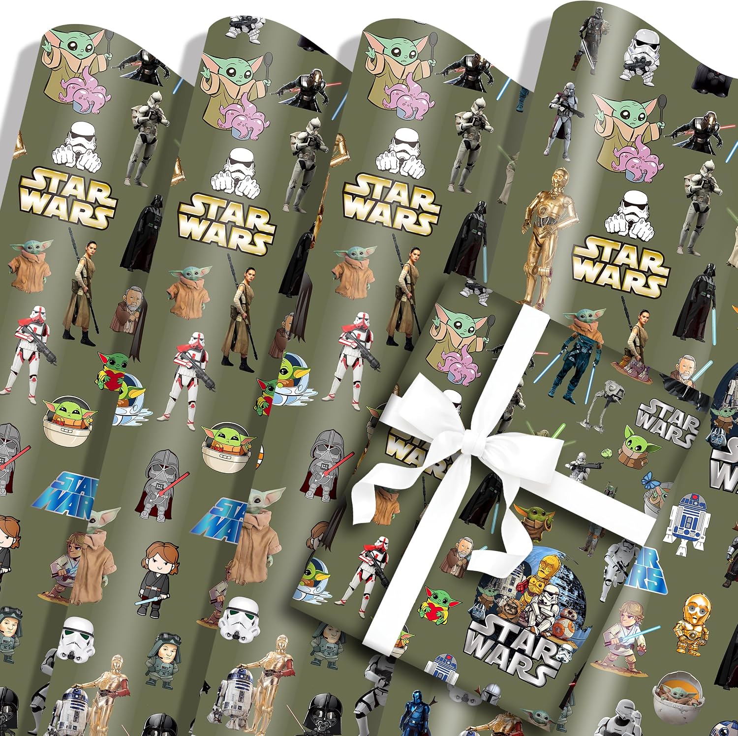 5 Sheets War Wrapping Paper 70cm x 50cm Kraft Gift Wrapping Paper For Kids Birthdays Party Decoration Party Favors Supply DIY Crafts Gift