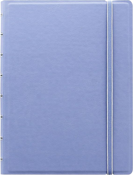 FILOFAX Refillable Pastel Notebook, A5 (8.25" x 5") Vista Blue - 112 Cream moveable pages - Index, pocket and page marker (B115051U)