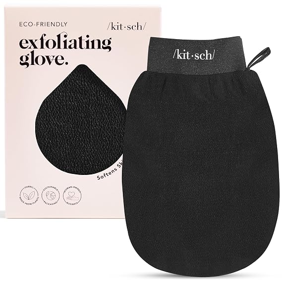 Kitsch Exfoliating Glove Exfoliating Mitt - 1pc Black