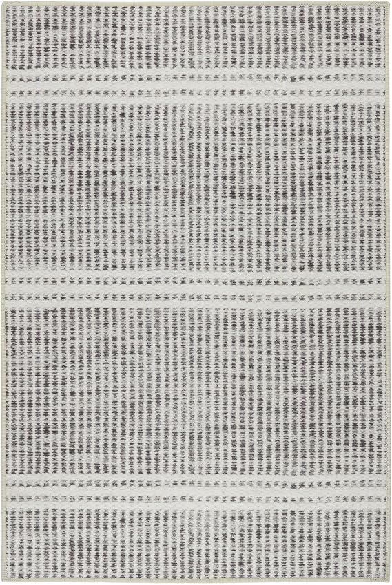 Dash & Albert Malta Grey Striped Washable Runner Rug, 2'6"x8'