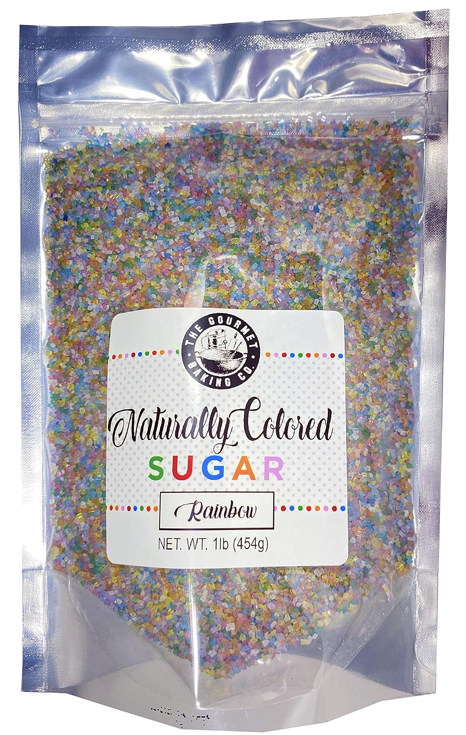 The Gourmet Baking Company All-Natural Sugar Rainbow Sprinkles – Natural Sprinkles, Non-GMO Dye-Free Sprinkles – Naturally Colored Sanding Sugar Sprinkles, Gluten-Free Sprinkles