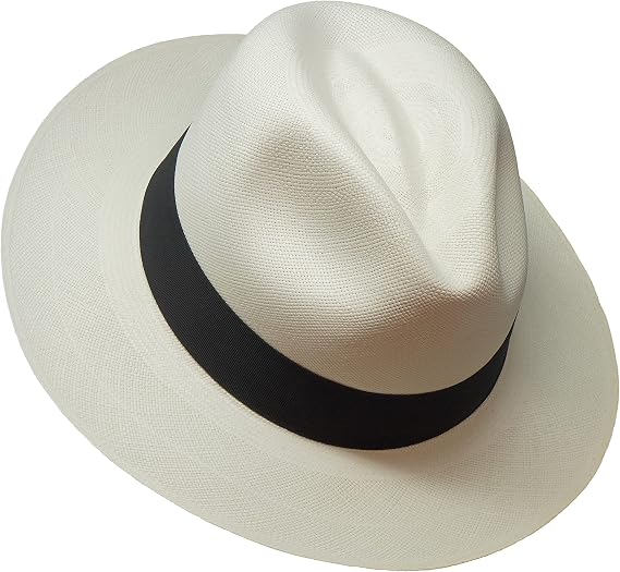 Borges & Scott The Japura - Signature Fedora Panama Hat - White - Rollable Ultra Lightweight