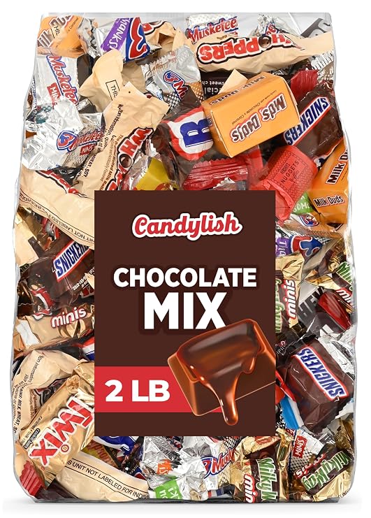 Chocolate Candy Mix Bulk 2LB Assorted Individually Wrapped Chocolate | Variety Pack for Candy Bowl, Office Snacks, Parties, Gift Bags & Everyday Treats