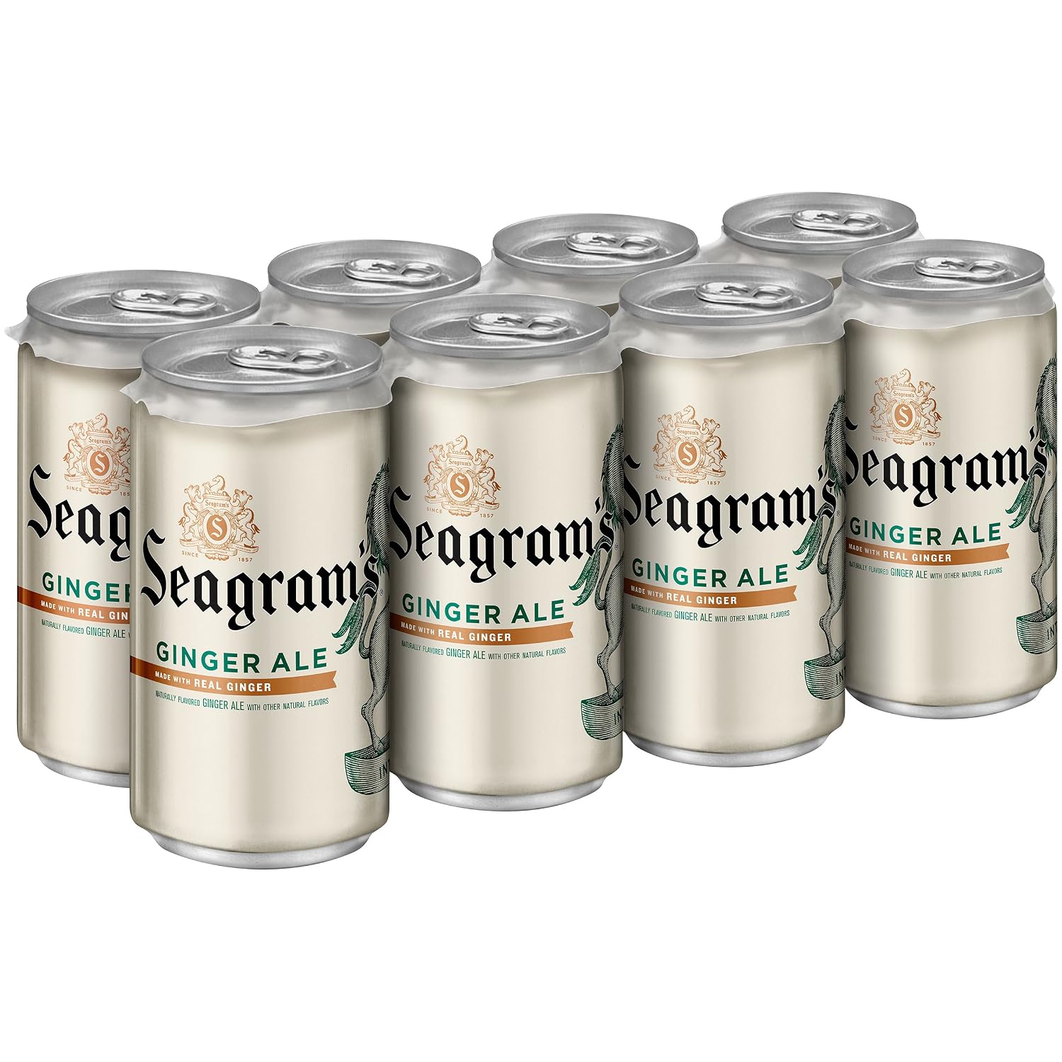 Seagram's Ginger Ale, 7.5 fl oz, 8 Count