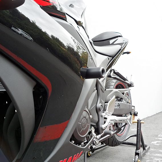 DMP USA Made Yam YZF-R3 YZF R3 2015 2016 2017 2018 Black No Cut Frame Sliders Also Fits ABS & Non ABS Models - 750-6129