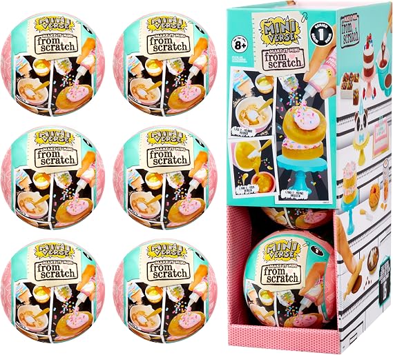 MGA's Miniverse Make It Mini from Scratch Series 1 (6 Pack), Mini Collectibles, Mystery Blind Packaging, DIY, Replica Food, NOT Edible, Collectors, 8+