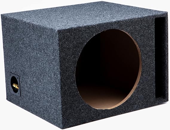 American Sound Connection Car Audio Single 12 Vented Subwoofer Stereo Sub Box Ported Enclosure 58 MDF