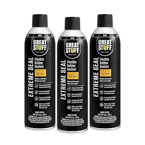 Great Stuff Extreme Sealant Black 14 oz Aerosol 3 Pack