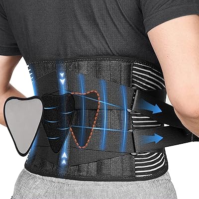 Back Braces for Lower Back Pain Relief with 7 Stays, Breathable Back Support Belt for MenWomen for work,Anti-skid lumbar support belt with 16-hole Mesh for sciaticaS