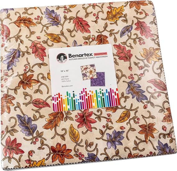 Benartex - Autumn Breeze 10x10 Pack by Nancy Halvorsen 42 pcs