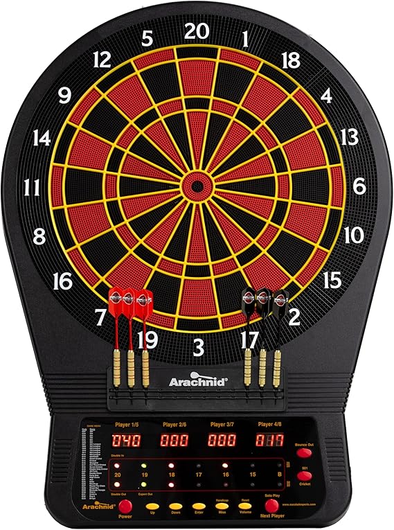 Arachnid Cricket Pro Tournament-Quality Electronic Dartboard up to 40 Games and 315 Variations (Including Popular Cricket Modes)